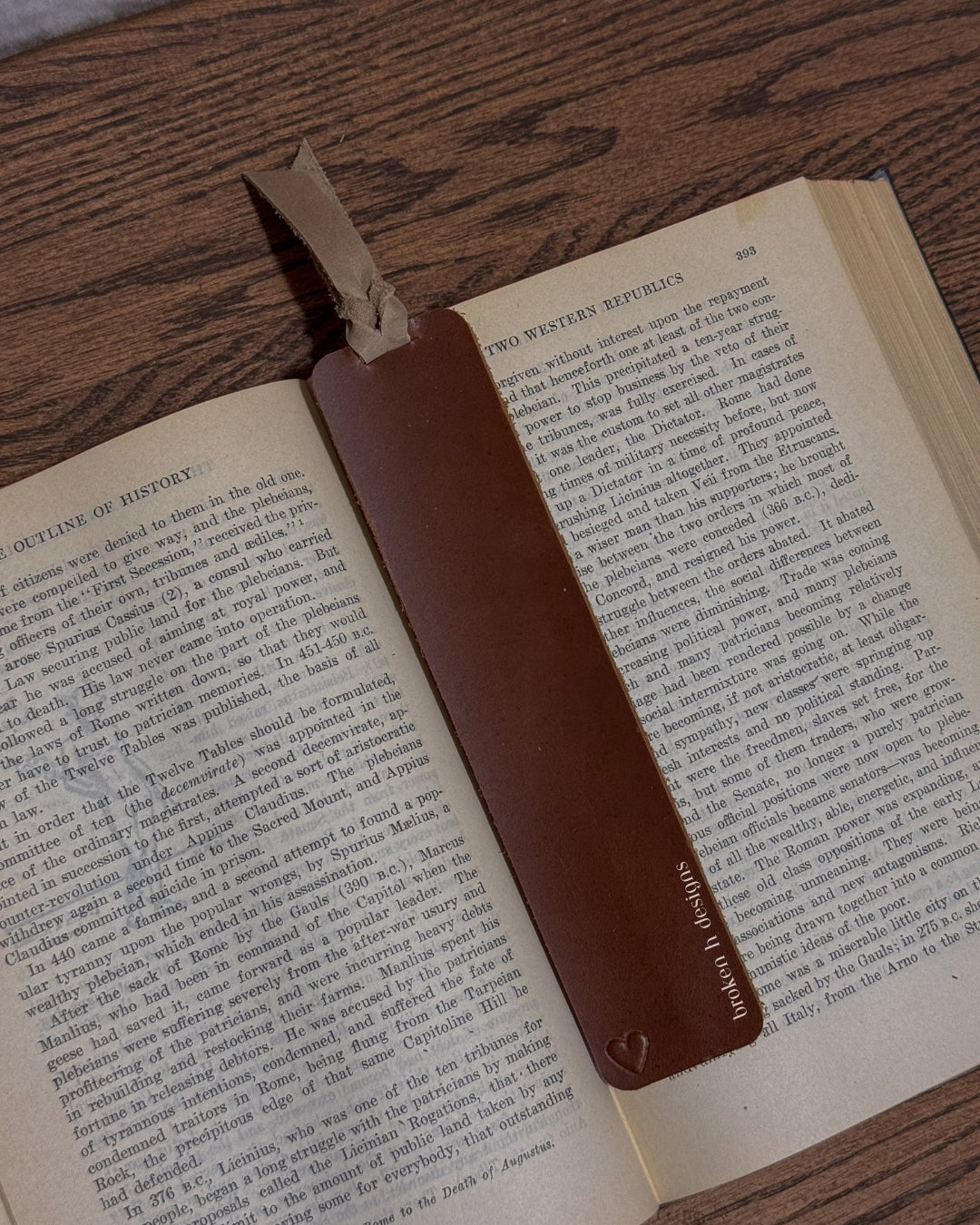 Leather Bookmark