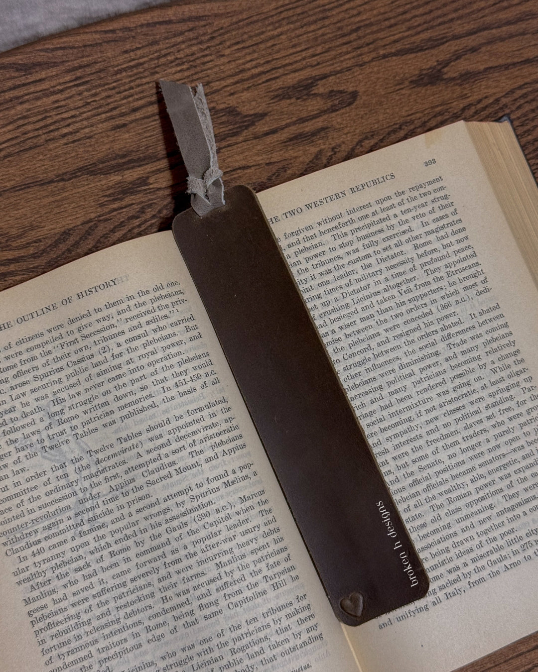Leather Bookmark