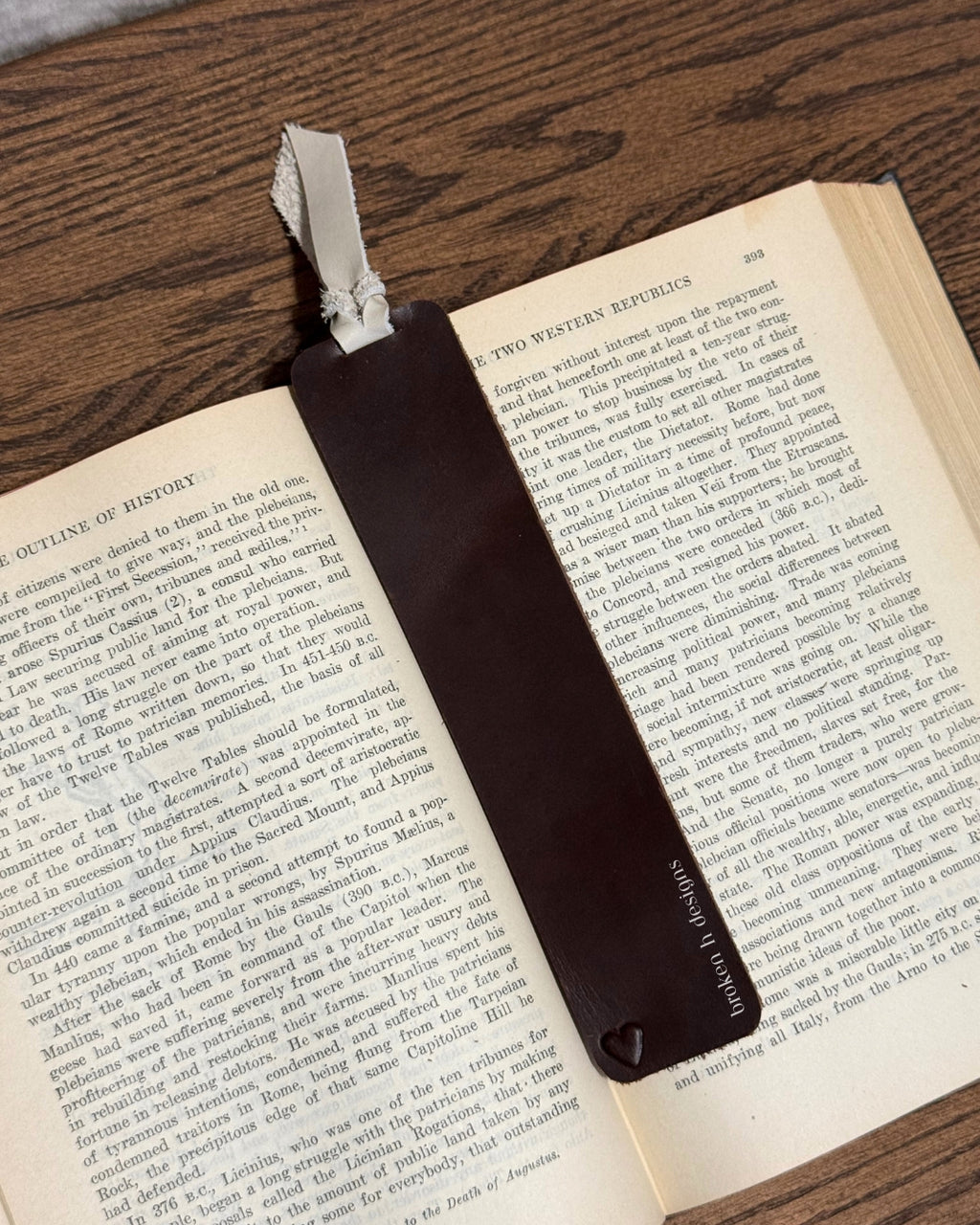 Leather Bookmark