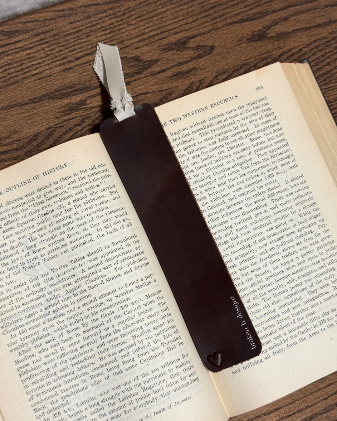 Leather Bookmark