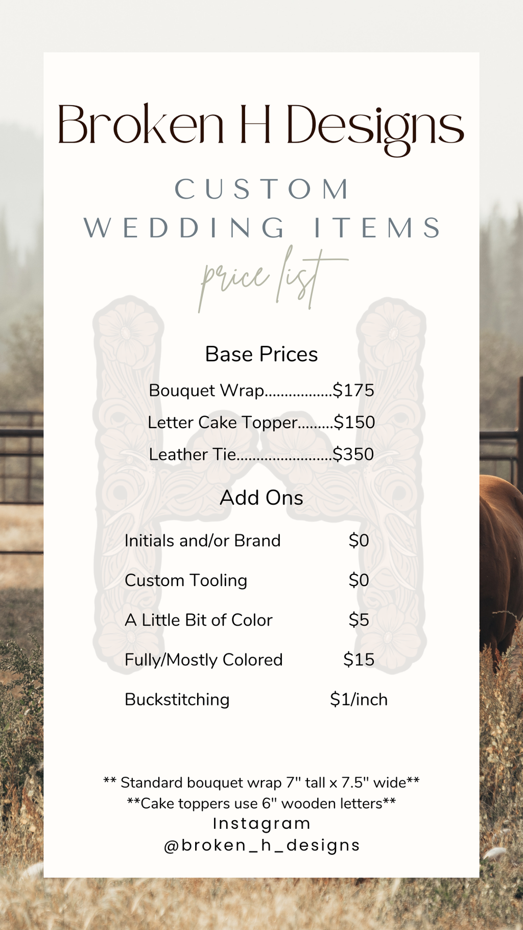 Custom Wedding Items DEPOSIT