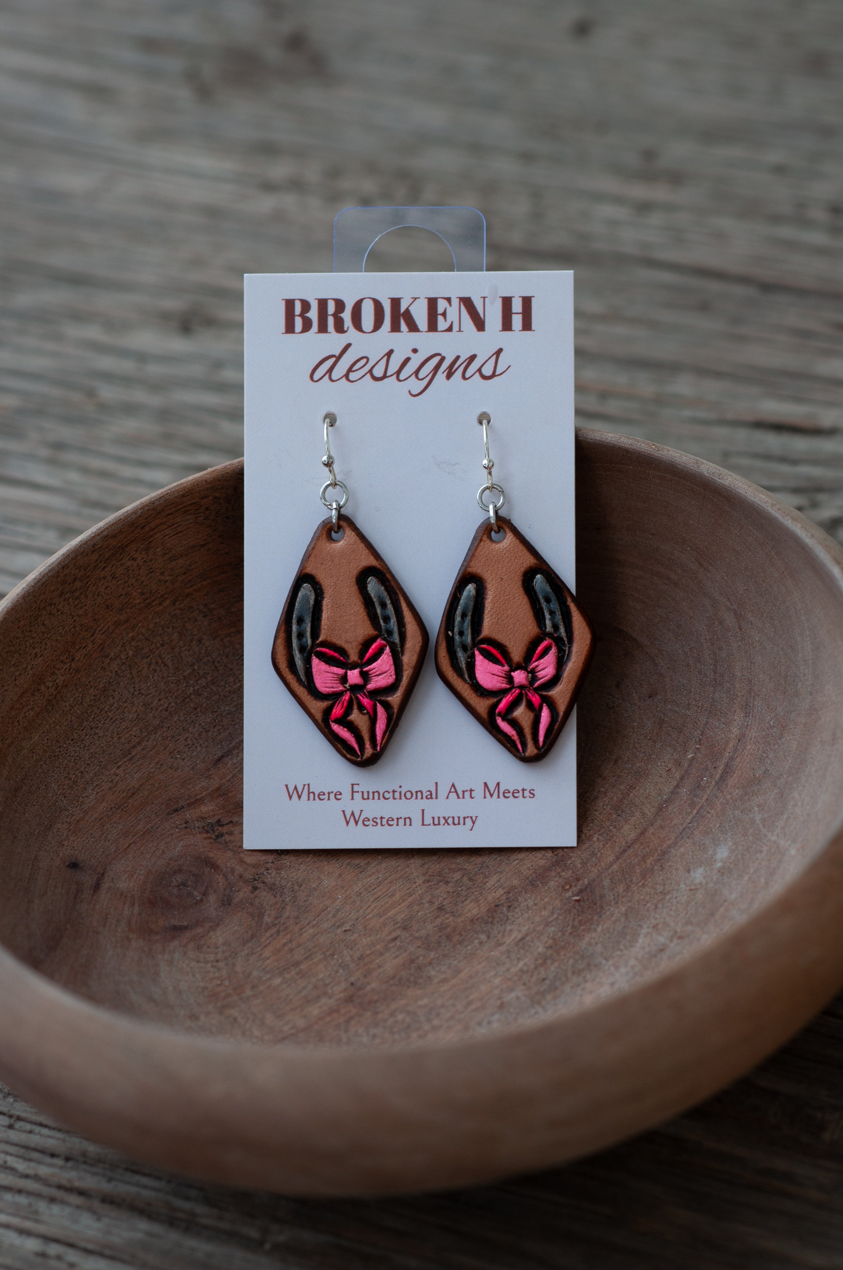 Horseshoes and Bows Earrings