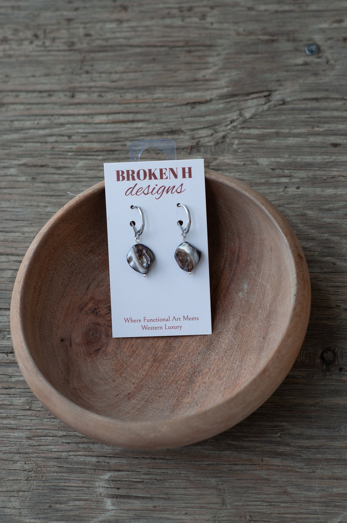 Black Shell Earrings