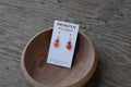 Pink and Orange Shell Beaded Earrings