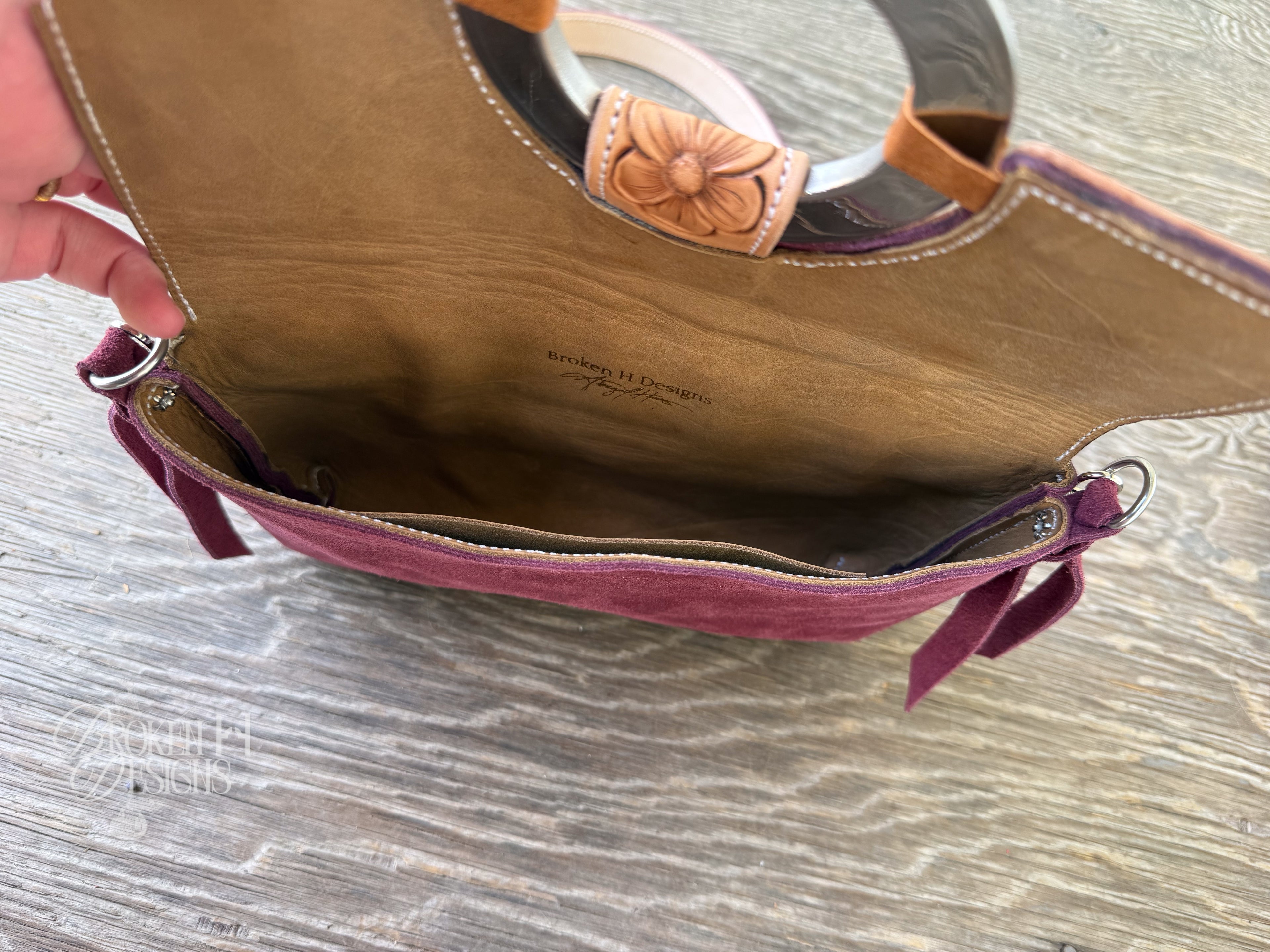Plum Magnolia Purse