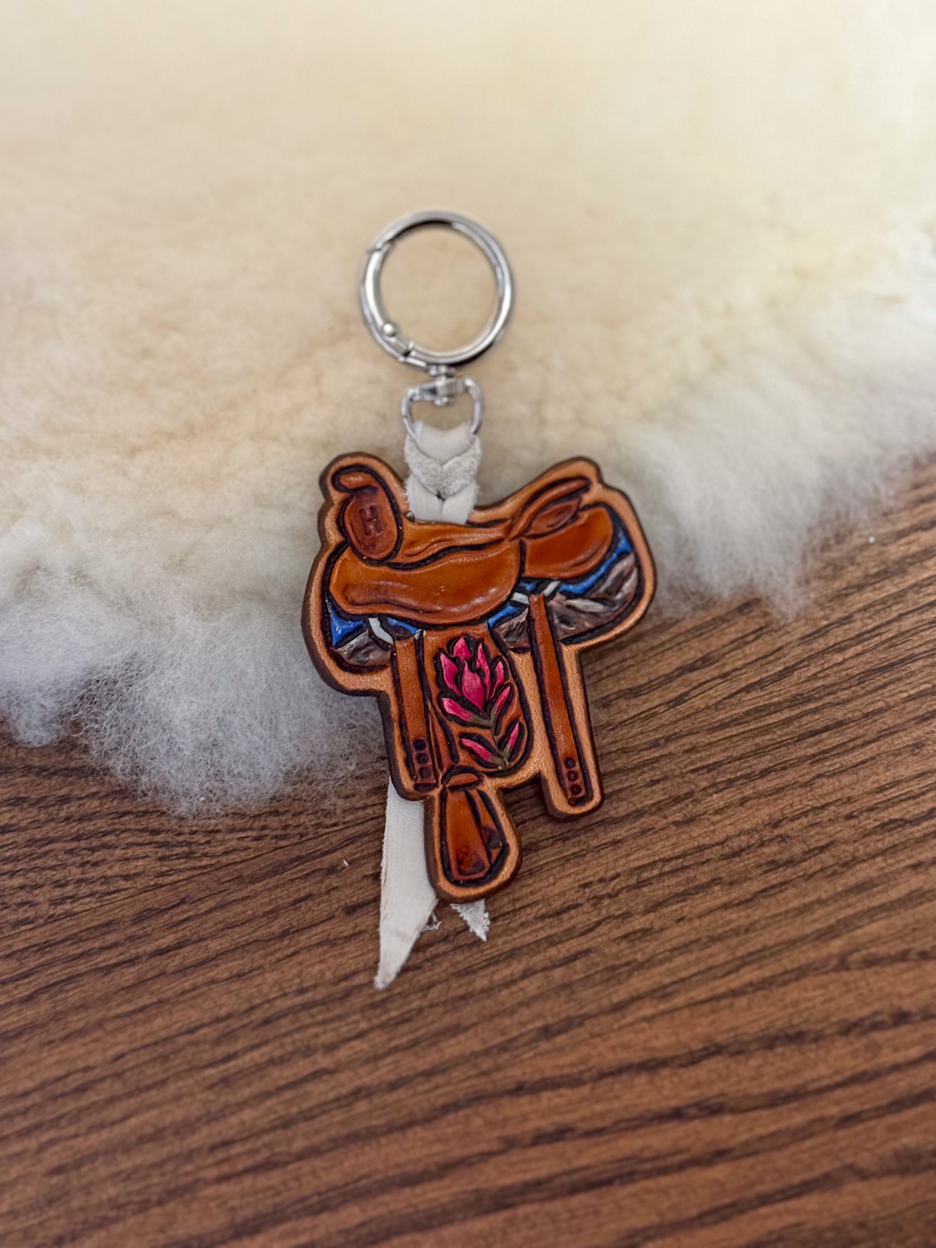 Saddle Shape Leather Bag Charms