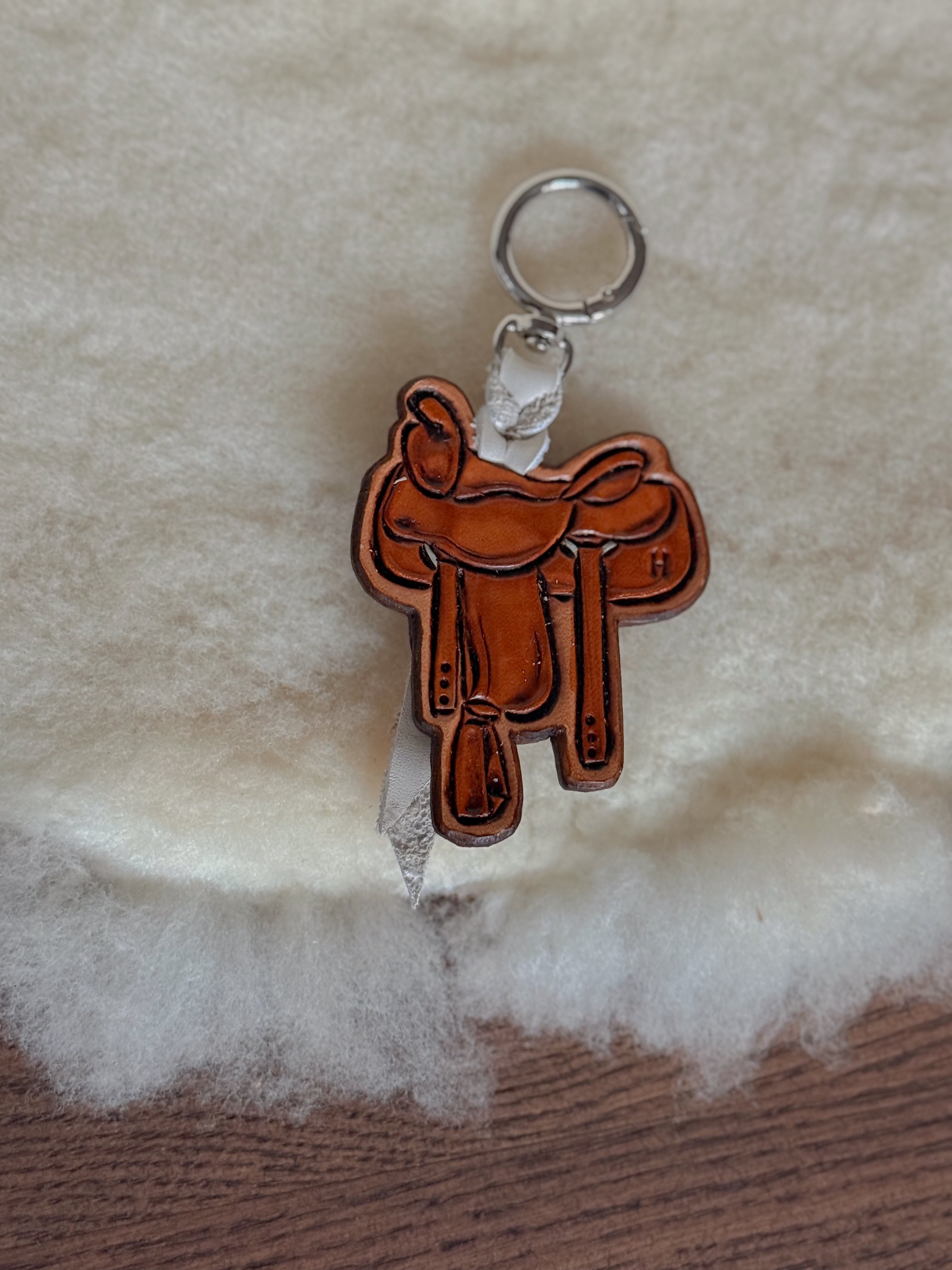 Saddle Shape Leather Bag Charms