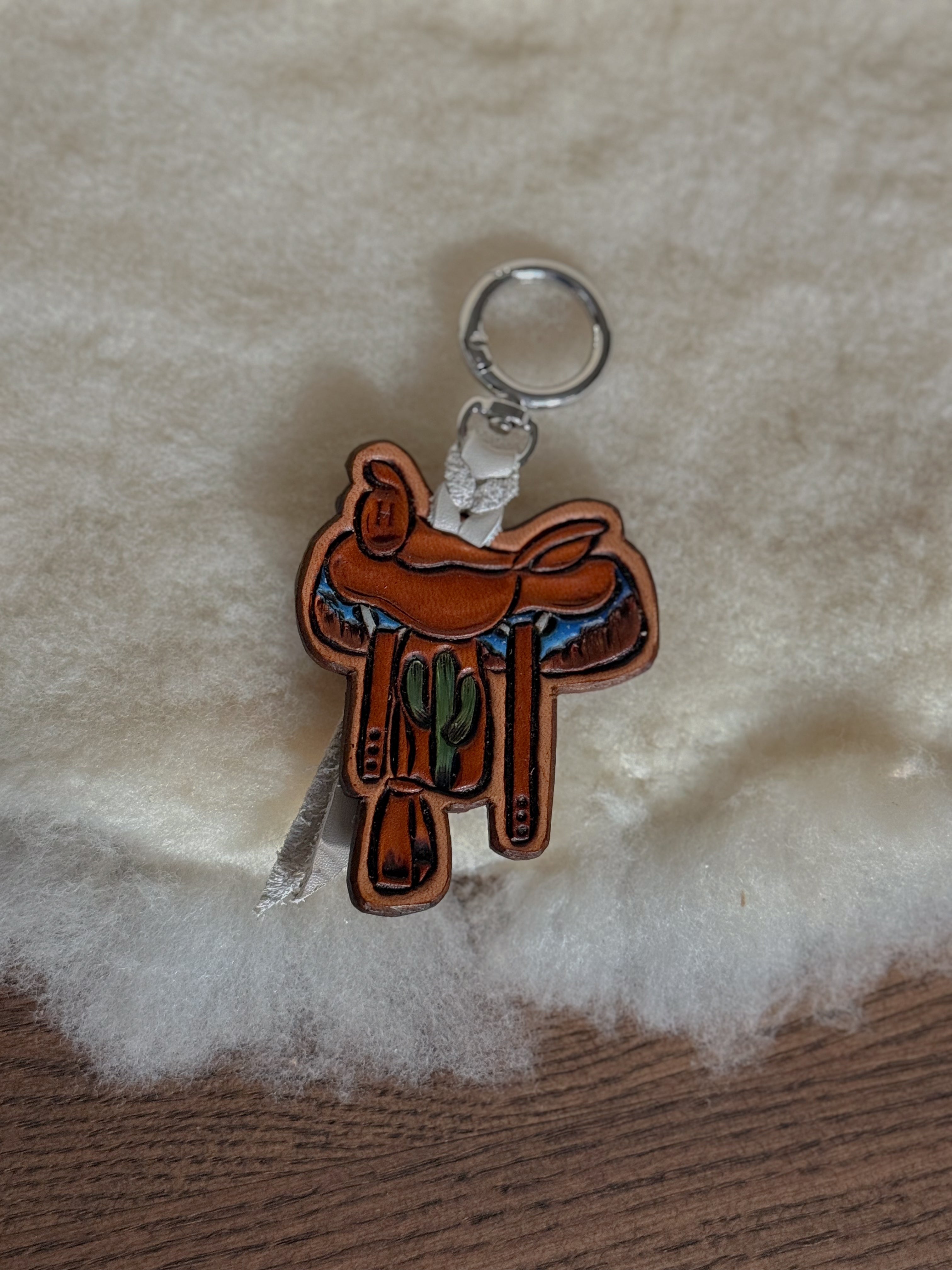 Saddle Shape Leather Bag Charms